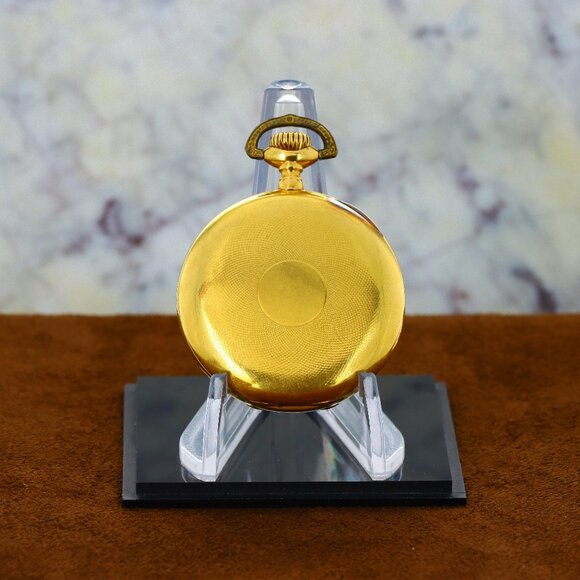 Omega 18kt Yellow Gold ’Grand Prix Paris 1900’ Pocket Watch 45.5mm White Enamel - Picture 3 of 7